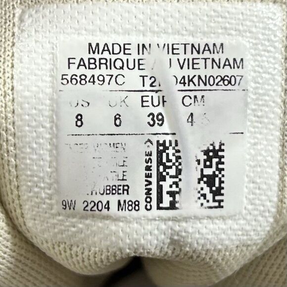 Converse CT All Star Move Hi 568497C Women’s Sz 8 Black Casual Platform Shoes - Picture 12 of 12